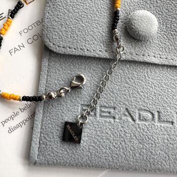 Wolverhampton Wanderers Football Fan Bead Bracelet With Charms, 4 of 6