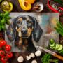 Dachshund Drip Textured Glass Chopping Boards, thumbnail 5 of 7