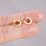 Gold Cz 12mm Huggie Hoops, thumbnail 1 of 7