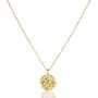 Graceful Gold Zodiac Pendant – Personalised Celestial Charm, thumbnail 1 of 2