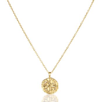 Graceful Gold Zodiac Pendant – Personalised Celestial Charm, 5 of 9