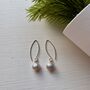 Grey Pearl Earrings On Long Sterling Silver Hooks, thumbnail 1 of 5