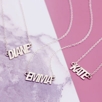 Personalised Name Necklace In Sterling Silver, 7 of 8