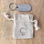 6th Anniversary Gift Custom Iron Keyring In Dog Tag Design, thumbnail 7 of 7