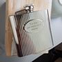 Personalised Ribbed Hip Flask, thumbnail 2 of 7