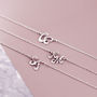 Couples Sterling Silver Initial Necklace, thumbnail 5 of 11