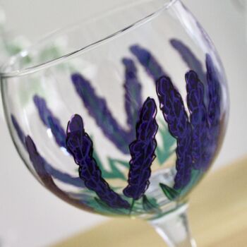 Lavender Painted Gin Glass, 3 of 7