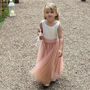 Satin And Tulle Flower Girl Dress Child 30+ Colours, thumbnail 1 of 7
