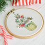 Christmas Tree Mini Embroidery Hoop Kit, thumbnail 2 of 8