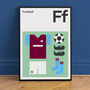 Football Kit Posters And Prints, Graphic Wall Art, thumbnail 1 of 6