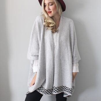 Oversized Knitted Blanket Cardigan, 2 of 12