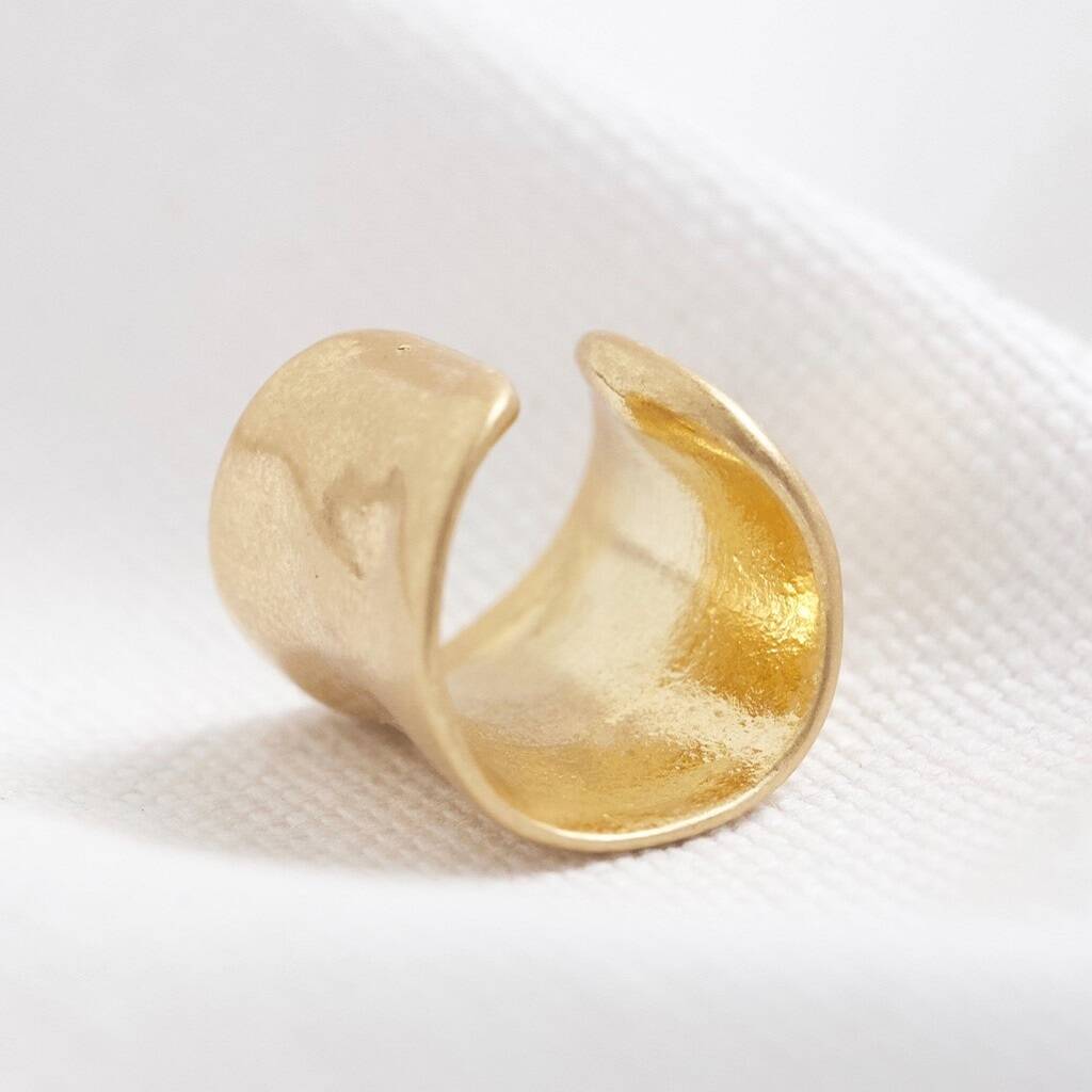 Wide Organic Finish Ear Cuff By Lisa Angel | notonthehighstreet.com