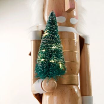 Luxury Handmade Pre Lit Wooden Nutcracker, 50cm, 2 of 5