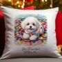 Personalised Bichon Freis In Christmas Lights, thumbnail 2 of 9