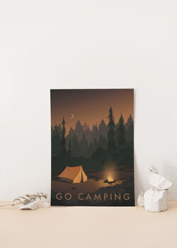 Go Camping Travel Poster Art Print, 2 of 8