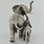 Elephant Family Silver Figurine, thumbnail 5 of 6
