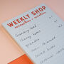 Necessities And Niceties Weekly Shopping List Pad, thumbnail 5 of 6