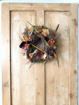 Dried Forest Wreath With Mushrooms And Moss, 3 of 5