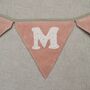 Bunting Pink Velour Personalised Baby Nursery Decor, thumbnail 4 of 12