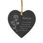 Personalised Rose Slate Heart Hanging Decoration, thumbnail 5 of 5