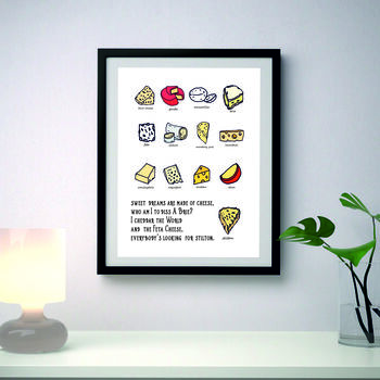 'Sweet Dreams Are Made Of Cheese' Framed Print, 4 of 6