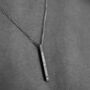 Black Personalised Bar Necklace, thumbnail 3 of 8