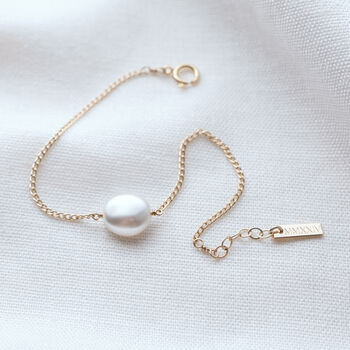 Personalised Vegan Coin Pearl Bracelet, 3 of 3