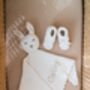 Personalised Knitted Baby Comforter Baby Gift, thumbnail 3 of 4