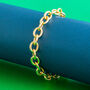 Classic Gold Plated Silver Belcher Chain Bracelet, thumbnail 3 of 5
