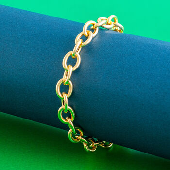 Classic Gold Plated Silver Belcher Chain Bracelet, 3 of 5