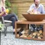 Oxidised Steel Firepit With Stand, thumbnail 4 of 7
