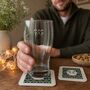 Personalised Golf Pint Glass And Coasters Gift Set For Golfers, thumbnail 2 of 12