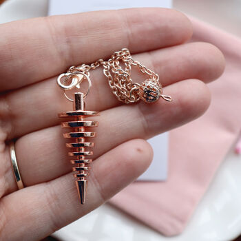 Rose Gold Coloured Pendulum For Divination, 3 of 6
