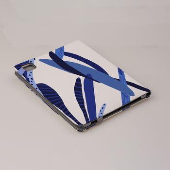Blue Leaves Vegan Leather iPad Pro Case, 3 of 6