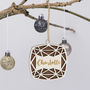 Personalised Wooden Paper Cut Christmas Decoration, thumbnail 3 of 4