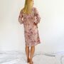 Kaftan Florence Nightdress In Pink Toile De Jouy, thumbnail 4 of 7