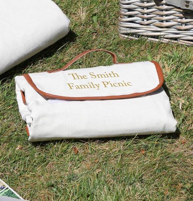 Personalised Family Folding Picnic Blanket By Dibor