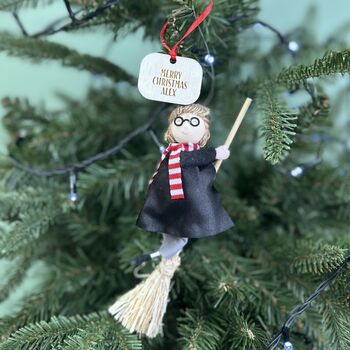 Personalised Witch Christmas Bauble, 3 of 4