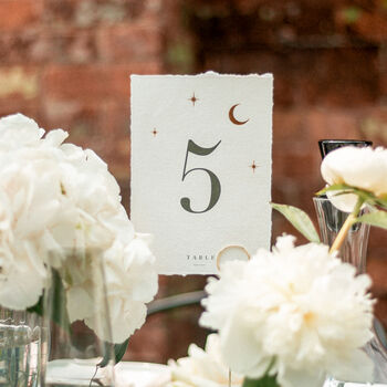 Celestial Moon And Stars Table Numbers, 4 of 4