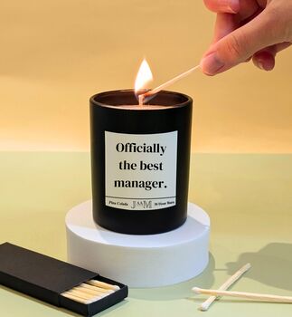 Officially The Best Manager Candle Gift For Colleague, 3 of 5