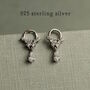 Sterling Silver Tiny Droplet Hoop Earrings, thumbnail 4 of 5