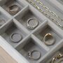 Personalised Grey Single Layer Jewellery Box, thumbnail 5 of 9