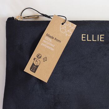 Personalised Velvet Sustainable Make Up Bag, 6 of 12