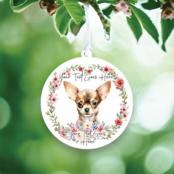 Personalised Chihuahua Floral Keepsake Gift, 2 of 2