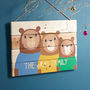 Personalised Wooden Bear Family Portrait, thumbnail 2 of 7