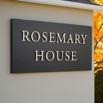Personalised Large House Sign Three Lettering Colour Options, 3 of 8