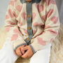 Hearts Knitted Cardigan In Pink, thumbnail 4 of 7