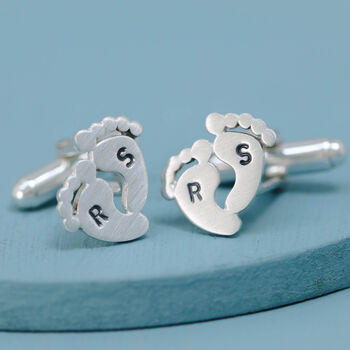 Handmade Sterling Silver New Dad Cufflinks, 7 of 11