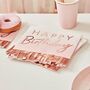 Rose Gold And Pink Ombre Fringe Paper Napkins, thumbnail 1 of 2