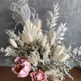 Artificial Peony And Dried Flower Palm Spear Bouquet, thumbnail 2 of 3